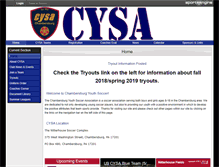 Tablet Screenshot of cysasoccer.org